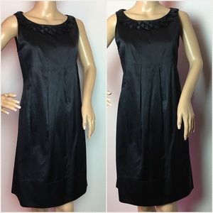 Ted Baker Navy Blue Silk Shift Dress Keyhole Back